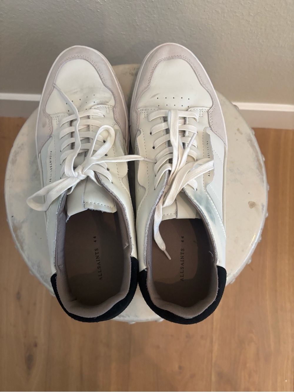 All Saints Men’s White Leather Sneakers US Size 11